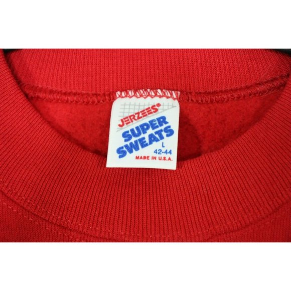 Vintage Jerzees Mens Large Made In USA Spell Out Sweatshirt G904 - Picture 3 of 5